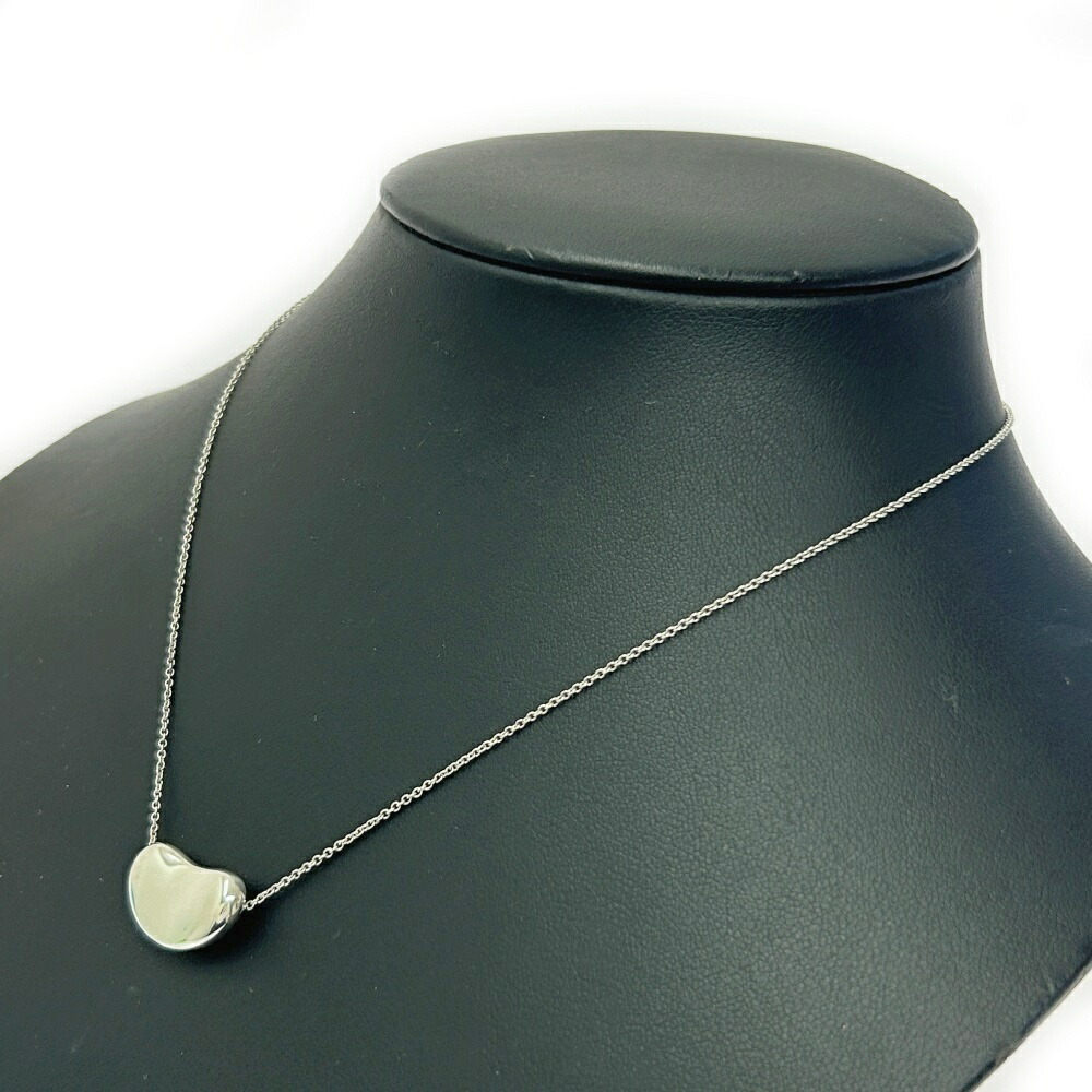 TIFFANY Co Silver Elsa Peretti Bean Necklace